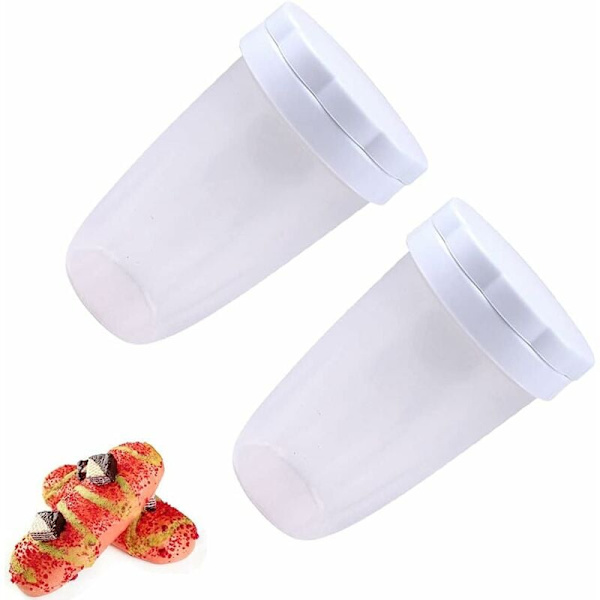 Plastmjölsskakare Bakning, 2 st Bakmjölssil, Plastmjölsiktkoppar, Manuell mjölsskakare, för mjöl, peppar, kakaopulver, socker, salt, chokladpulver