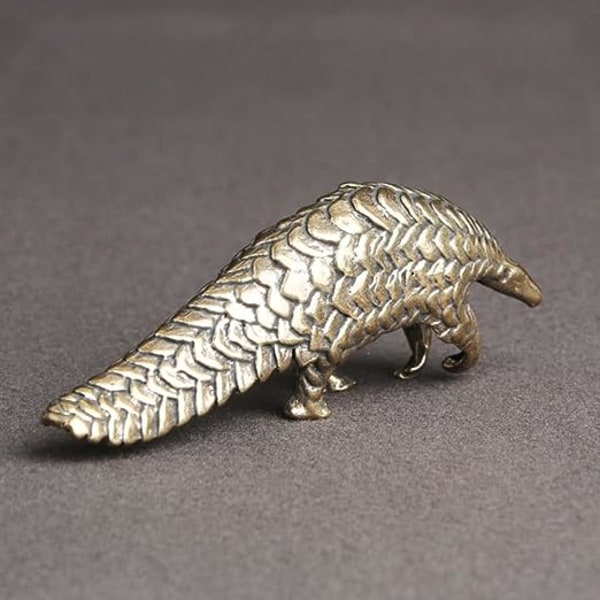 1 kpl Retro-messinkipangolin-koriste, pieni messinkipöytäkoriste kotiin sisustukseen