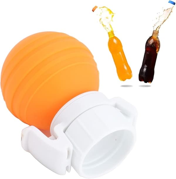 Pumpkork, Återanvändbar Silikonläskflaskkork (Orange), 7*5.5CM
