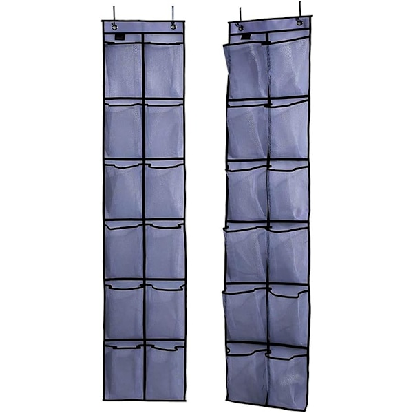 Non-Woven Oppbevaringspose med 12 Rom (Grå)
