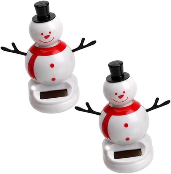 Solcells-dansande leksaksbil instrumentbräda solsnögubbe dockor bobble head D