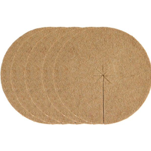 Lot 5 Mulching Discs Ø40cm Jute Filt Plantebeskyttelse, Ugress, Gel