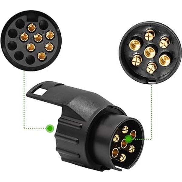 7 til 13 Pin Trailer Adapter 7 Pin Trailer Stik til Bil Trailere, Traktor