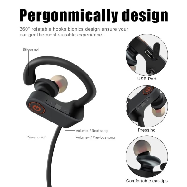 Écouteurs sans fil - Puce pour casque, casque Bluetooth U8 sur l'