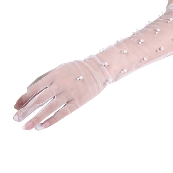 Spets Handskar Tulle Armbågshandskar Längd 1920-tal Fest Bal Opera Handskar