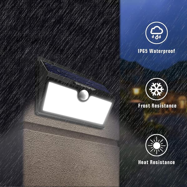 Solcellelamper utendørs [Energisparende versjon] 2-pakning 78 LED 180°