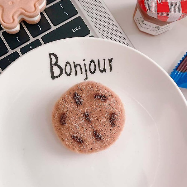 Flickor Cookies Hårnålar Uppfriskande Plysch Hårnålar Kvinnor Hårklämmor Söta Söt