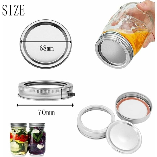 10 stk Mason Jar Lids, Split Type Lids, Canning Lids, Jar Lids, Leak Proof Mason