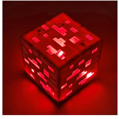 Minecraft-lys, oppladbar, dekorativ nattlys
