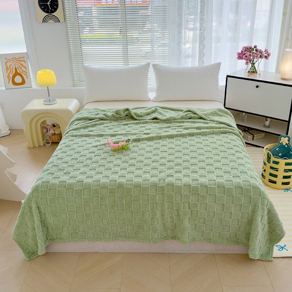 Varm Rutig Pläd Soffa Stor Storlek Fleece Plädfilt Mjuk och Bekväm Säng Vår Sommar Höst och Vinter Lämplig för Alla Säsonger (100x150cm)