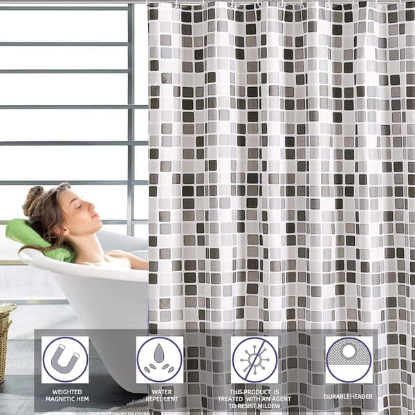 Kangas Kylpyhuone Suihkuverho Liner Vedenpitävä Helppohoitoinen Decora