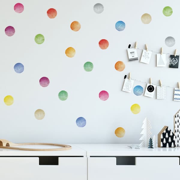 Et sæt miljøvenlige og allergivenlige wallstickers Stofeffekt