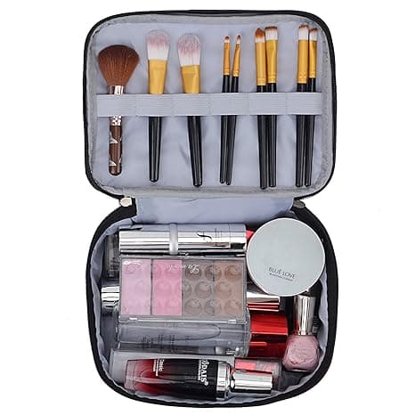 Makeup-väskor Dubbla lager Resekosmetiska väskor Makeup Organizer Toiletry Bags (