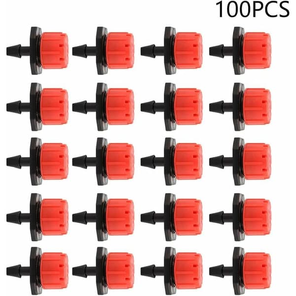 100 st justerbara bevattningsdroppar, mikrodroppbevattningssats,