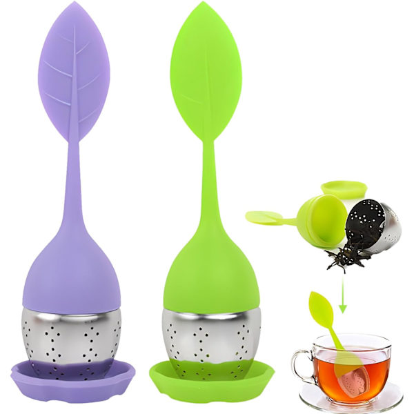 2 stk teinfuser, diffusjonsfilter, tebladformet tesil, teinfus