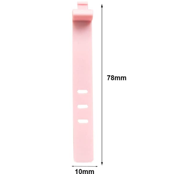 Silikonkabelbindersrem, Silikonkabelarrangør, Silikonkabelarrangør, Festbindingsdatalinje Fast, 8 stk, rosa