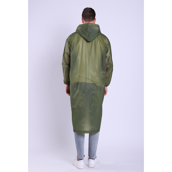 1 pakke gennemsigtig engangsregnponcho i EVA til ridning