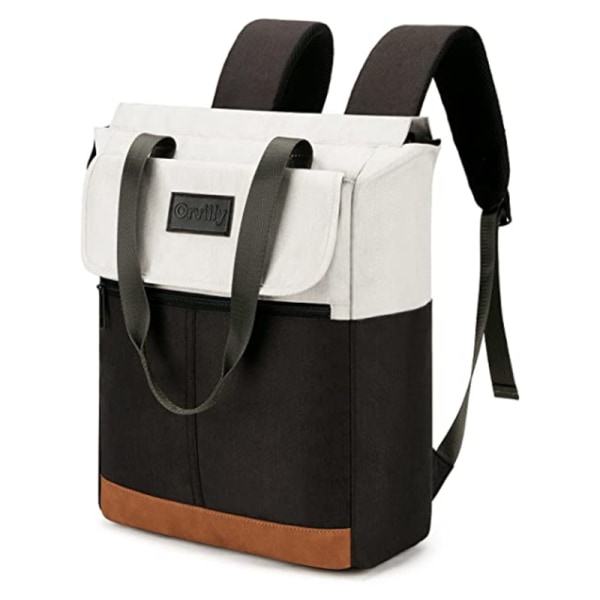 Reseryggsäck för bärbar dator för kvinnor – Cabriolet ryggsäck svart