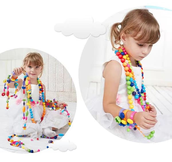 Monipuolinen Pop Beaded Pop Beads 500+ Snap Together DIY Bead Kit f