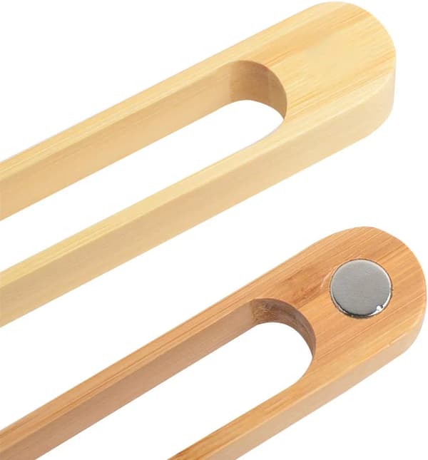 Magnetisk brödklämma i bambu: 22 cm träköksklämma - Mode