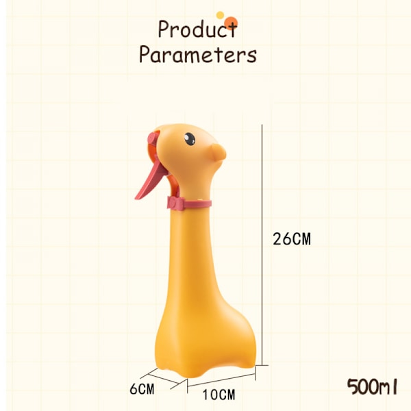 Sød tegneserie giraf blomstervanding kan gul 500 ml