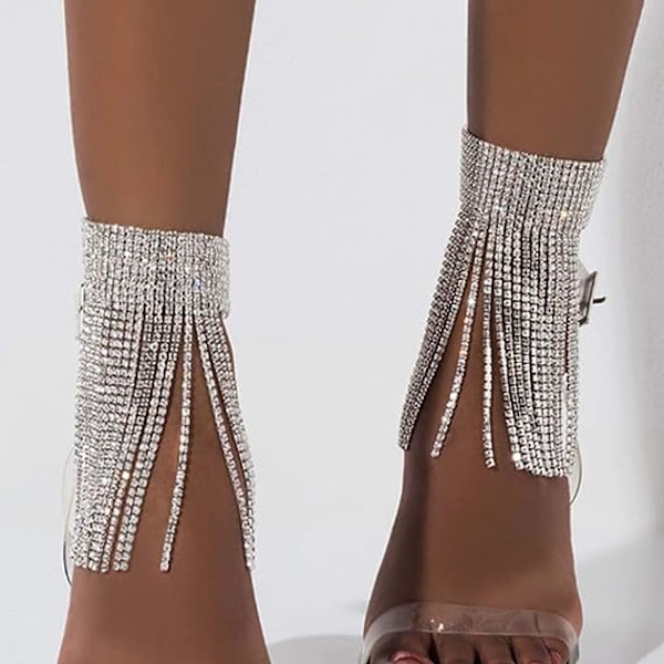 Rhinestone-nilkkaketjut Kristallihapsu nilkkakoru 2kpl Glitter Ten