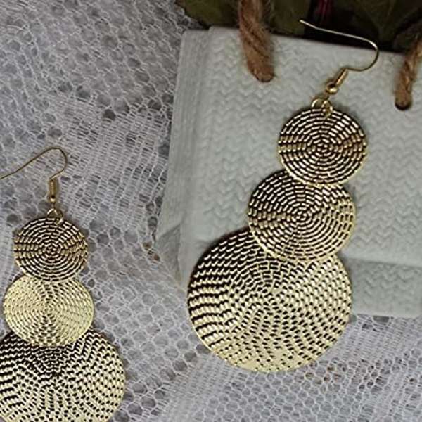 Guld Store Vedhæng Boho Dame Øreringe Fashion Øreringe