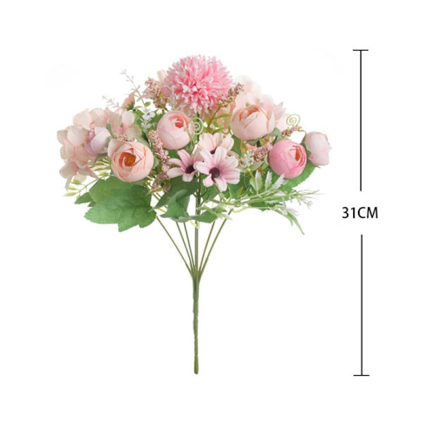 Kunstige Blomster 1stk 7 Gaffler Kunstig Kamelia Buket Simul