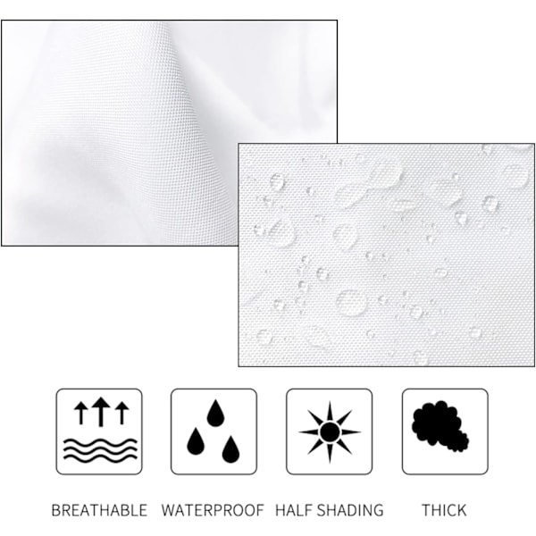 Mildew Proof Bruseforhæng 180x200cm, Maskinvaskbart Stof Bruseforhæng med 12 Rustfrie Kroge, Boheme-Stil Polyester Bruseforhæng