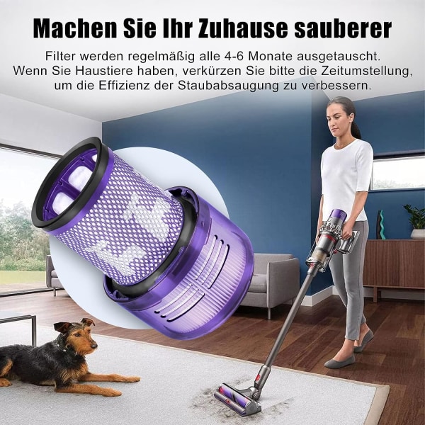 2 kpl Hepa-suodatinta Dyson V12 Detect Slim -pölynimuriin - Taka