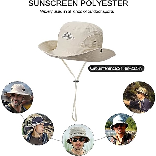Solhatt, herrhattar för vandring, hinkhatt herr multifunktionell anti-UV