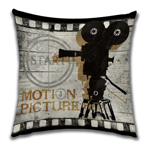 Putetrekk med vintage kinoplakat - Kinoteater 18 x 18 tommer (Popcorn Cinema)