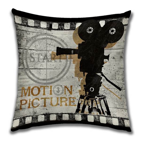 Vintage-elokuvateatteri-tyylinen tyynynpäällinen, 18 x 18 tuumaa (Popcorn Cinema)