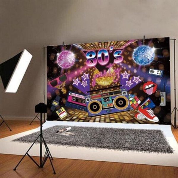Takaisin 80-luvulle Tausta Hip-Hop Disco Juhlat Musiikki Graffiti valokuva Tausta