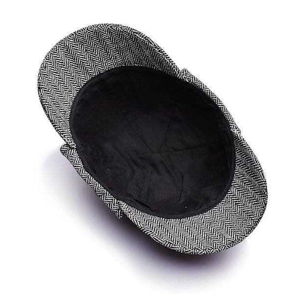 Hatt i ull tweed - grå