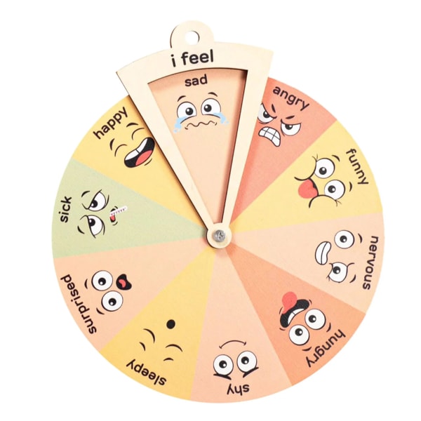 Småbarns Emotion Wheel Roterbart Vivid Emotional Expressions Hjälp
