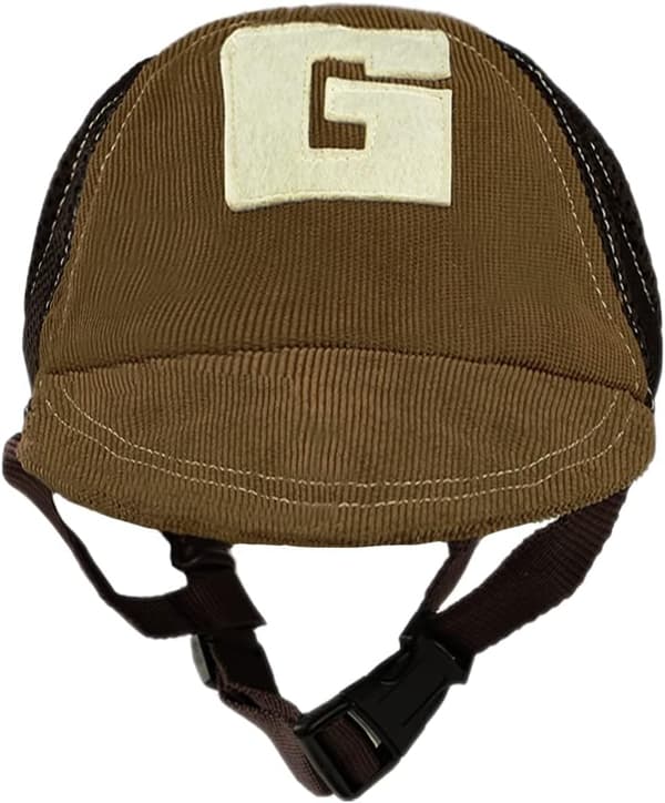 Hundevisir Baseball Cap Justerbar Baseball Hundelue med Ørehull