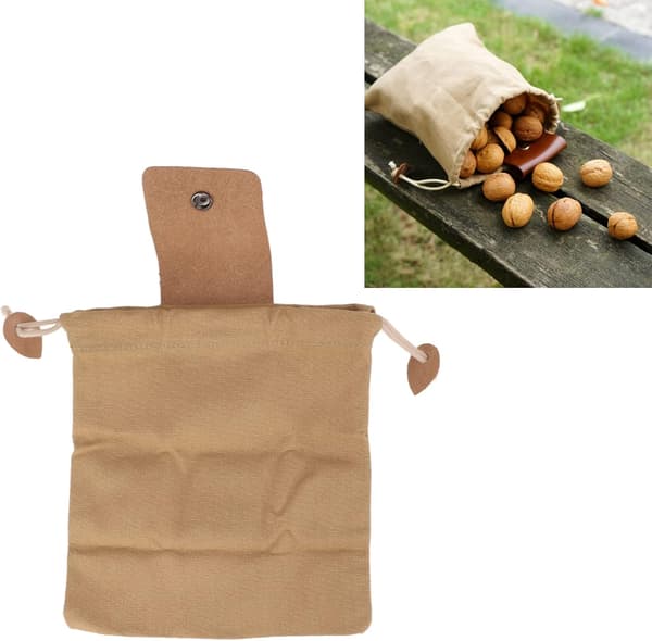 Foderpose, frugtplukkepose, holdbar lærredsfoderpose, lærredssvampefoderpose, havegrøntsagsopbevaringspose