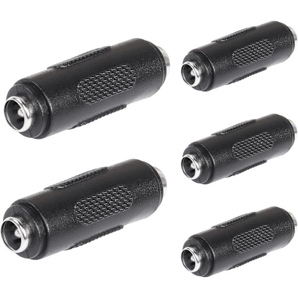 4 kpl DC-virtalähdeadapteria, naaras-naarasliitin, naaras-naarasliitäntä, DC-adapteri 5,5 x 2,1 mm, suora