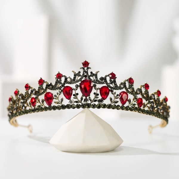 Diadèmes et couronnes rouges pour femmes, diadème de mariage pour