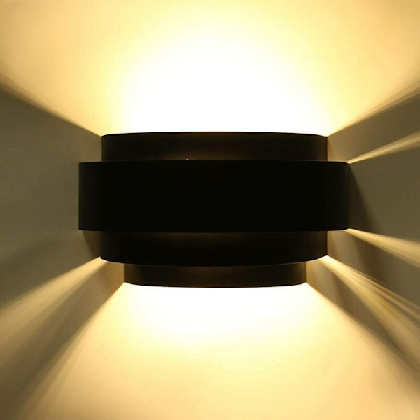 Innendørs vegglamper LED møbelvegglamper med pærer (svart)