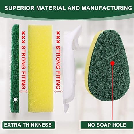 Dish Wand Refills 8Packs,Sponge Replacement Heads,Dish Wand Spong