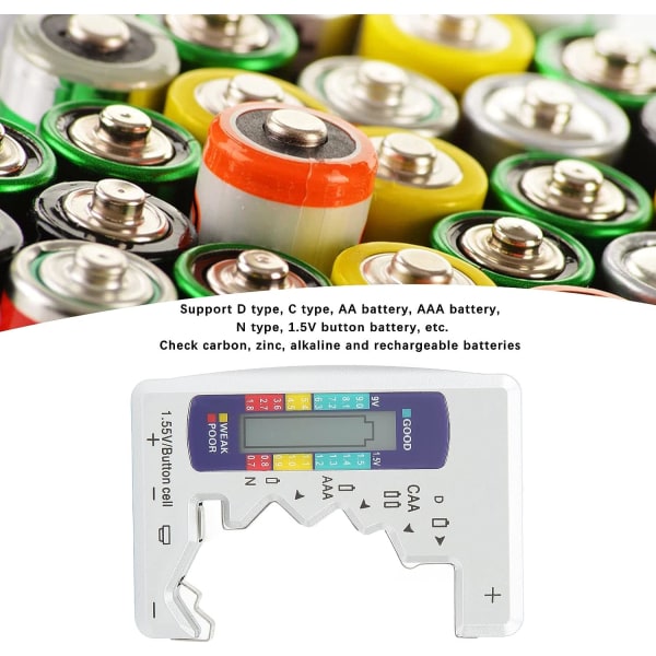 Batteritester, Digital Universal Batteritester for AA AAA C D