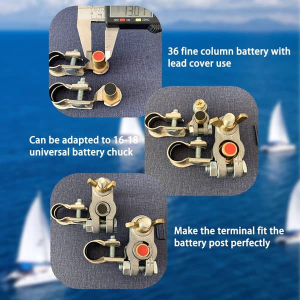 Batterihylser, Bilbatteri Terminal Konverter Adaptere, Batteri Terminal Konverter Post Adapter Katode Hylser for Bilbatteri Anoder