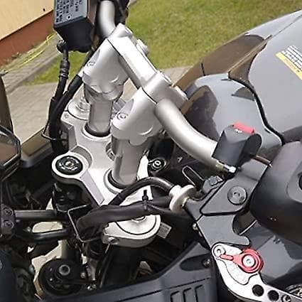 Styrforhøjer, 22mm Universal Motorcykel Styrforhøjer Styr Klemme Tilbage Flyt Montering Adapter (krom) 2stk sølv