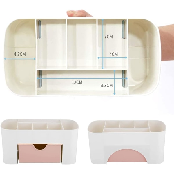 2 stk. Makeup Organizer, Makeup Box, Makeup Opbevaringsboks, Kosmetikholdere