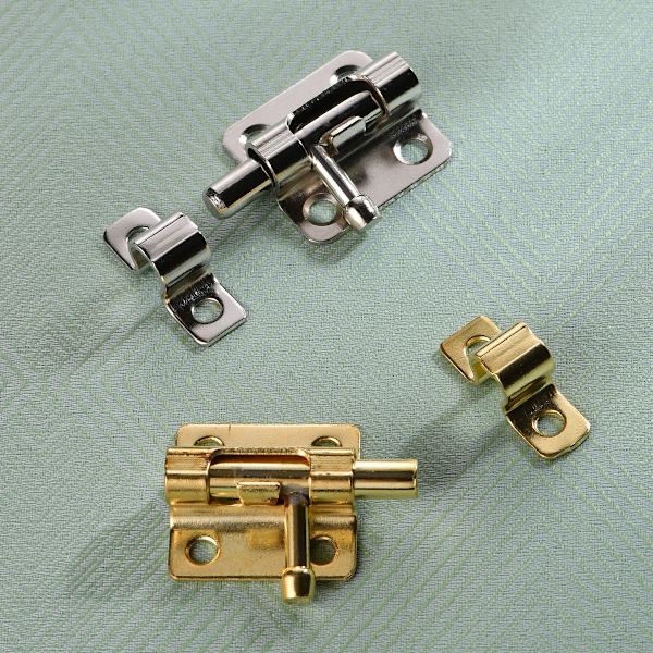 2x Dørlåser Låser med skyvebolter for hageporter vinduer toalettstall staller søppelkasser, 2.9*4cm