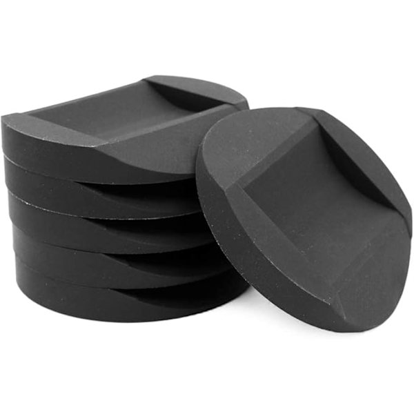 Skridsikre møbelmåtter, sæt med 6 - Sort (7,5L x 7,5B x 1cm)