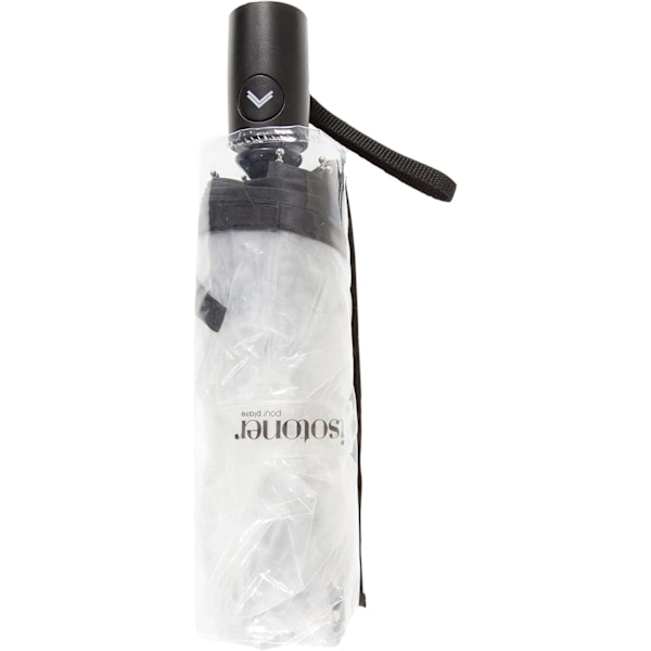 Hopfällbart transparent paraply för kvinnor