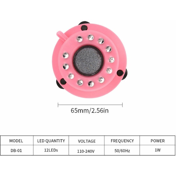 Total Aquarium Light LED Mini Boble Vanntett Firefarget Endring